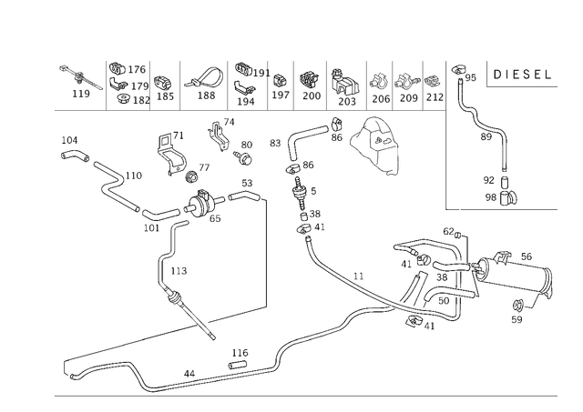 2024763501 - Fuel System: Line for Mercedes-Benz: C220, C230 Image image
