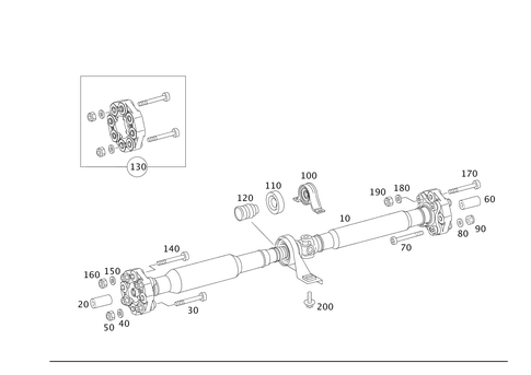 Split Driveshaft for 2012 Mercedes-Benz S400 #0