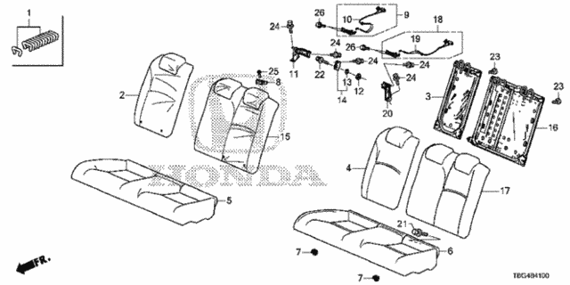 Rear Seat for 2016 Honda Civic #0