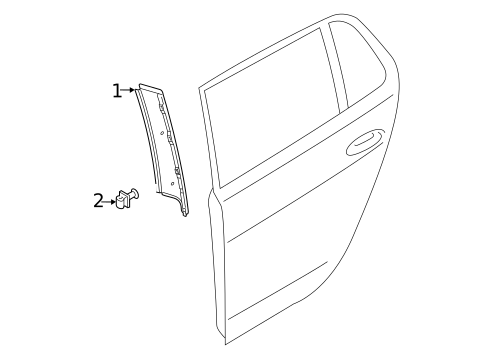 Exterior Trim - Rear Door for 2015 Volkswagen GTI #0