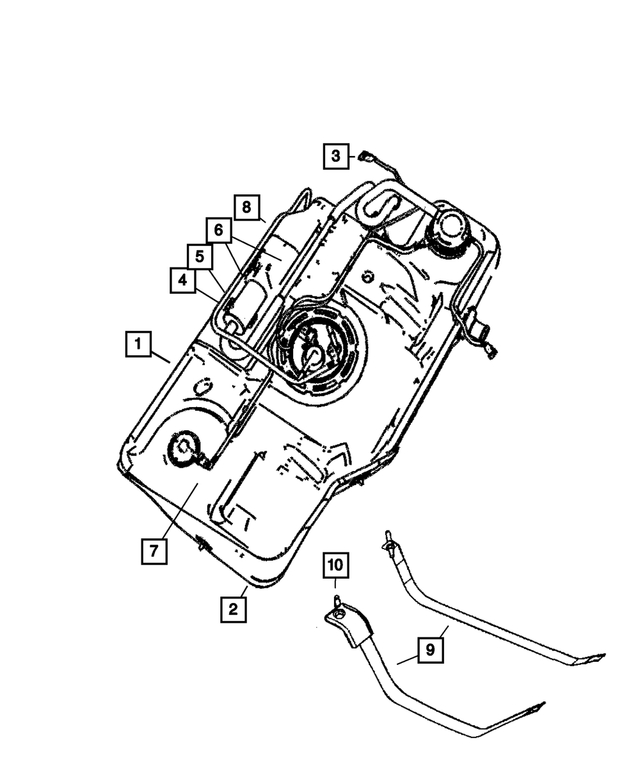 5278184AB - : Fuel Tank Strap, Right for Mopar Image