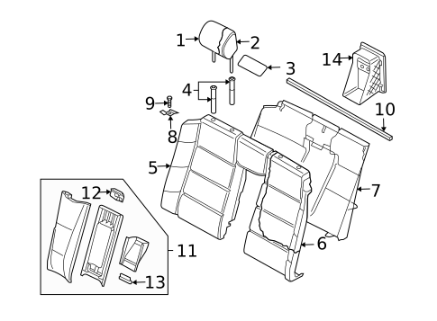 Rear Seat Components for 2005 Audi A4 Quattro #10