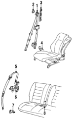 8944806066 - : Belt &amp; Retractor Bracket for Isuzu Image