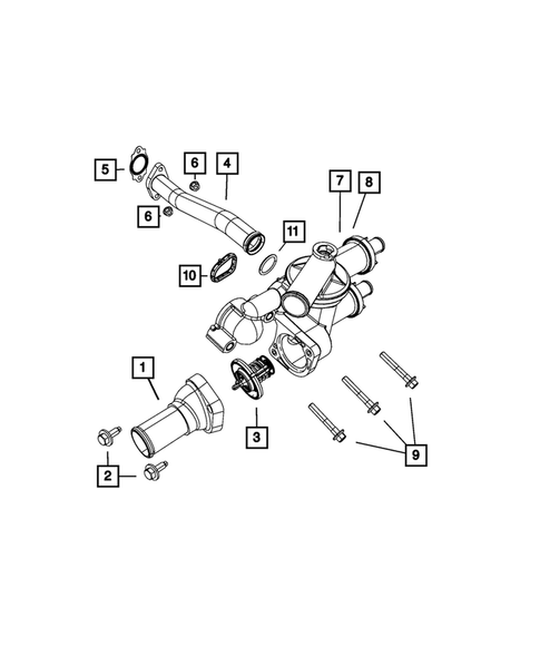 Water Pump and Related Parts for 2009 Chrysler Sebring #2