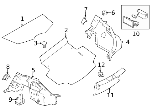 Interior Trim - Rear Body for 2019 Nissan LEAF #0