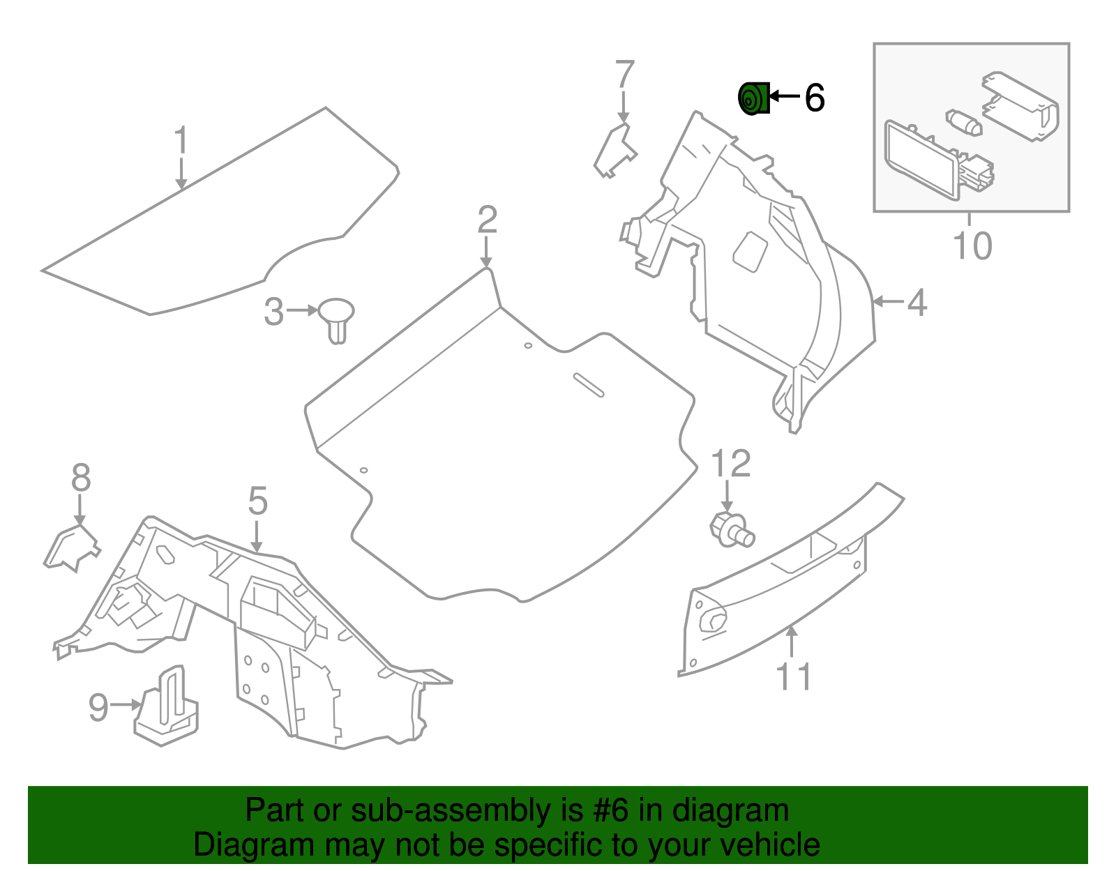 10 Pack Genuine Nissan & Infiniti Bumper End Clips - OEM 01553-05933, 01553-05323
