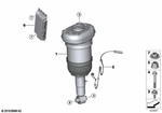 37105B69E36 - : Air Suspension Strut Rear Ri for BMW Image