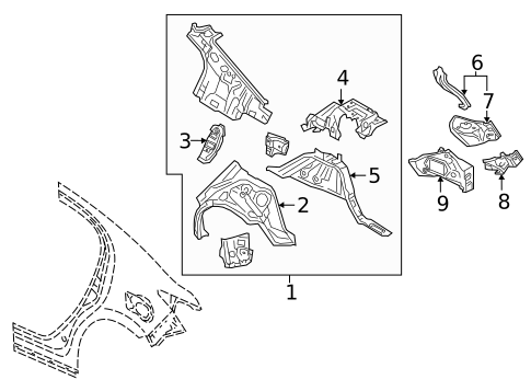 Inner Structure for 2020 Toyota Yaris #1