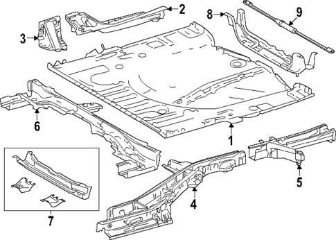 Rear Floor & Rails for 2025 Lexus TX350 #0
