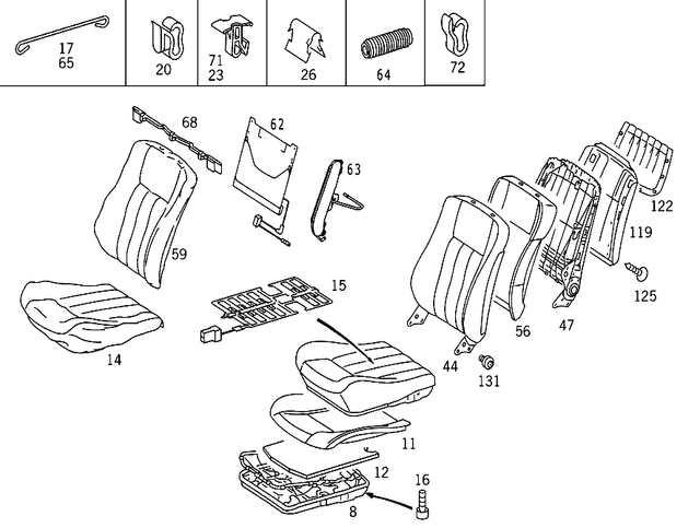 1409104650 - Front Seats: Rest for Mercedes-Benz: 400SEL, 500SEL Image image