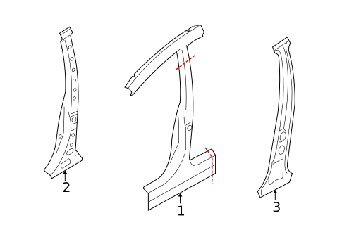 Center Pillar for 2013 Subaru Tribeca #0