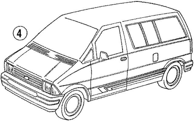 E99Z1120000A - Body: Stripe Tape for Ford: Aerostar Image