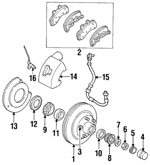 Front Brakes for 1998 Dodge Ram 1500 #0
