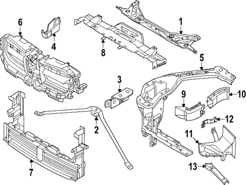 Radiator Support for 2025 BMW X1 #0