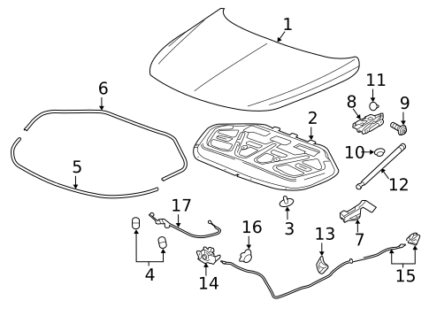 Hood & Components for 2017 Buick LaCrosse #0