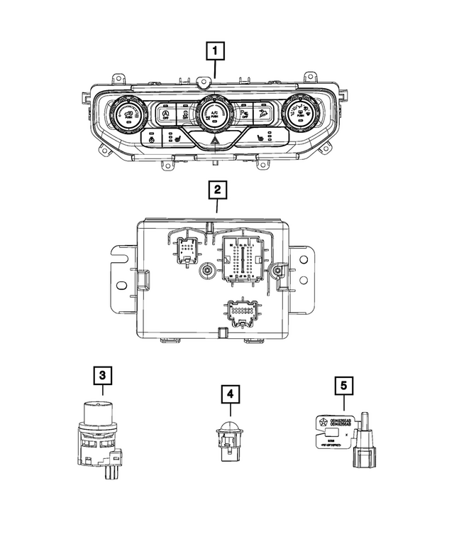 7BU56DX9AC - Air Conditioners and Heaters: Center Stack for Jeep: Gladiator, Wrangler Image