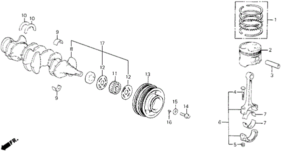 Crankshaft - Piston for 1991 Honda Civic #0