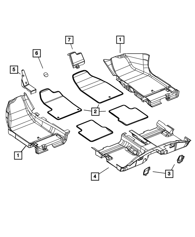 1XP79DX9AH - : Passenger Floor Carpet, Right for Mopar Image
