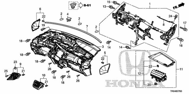 Instrument Panel for 2012 Honda Civic #0