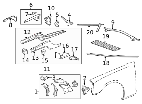Structural Components & Rails for 2014 Chevrolet Camaro #0