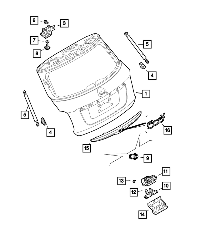 6KD31LRSAA - Doors, Door Mirrors and Related Parts: Liftgate Panel for Mopar Image