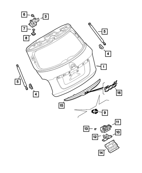 Lift and Tail gates for 2016 Fiat 500X #0
