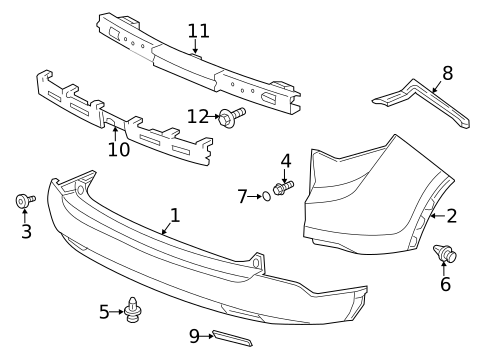 Bumper & Components - Rear for 2014 Honda CR-V #0