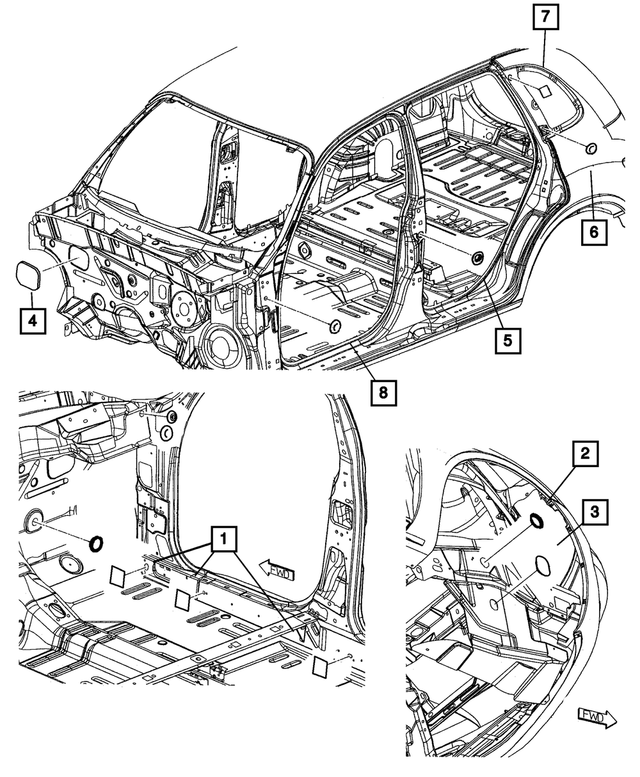 « 6029057 – Body Sheet Metal Except Doors : Caisse Bouchon pour Mopar Image »