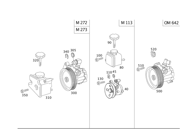 44668701 - Steering: Power-Steering Pump for Mercedes-Benz: CLS550 Image image