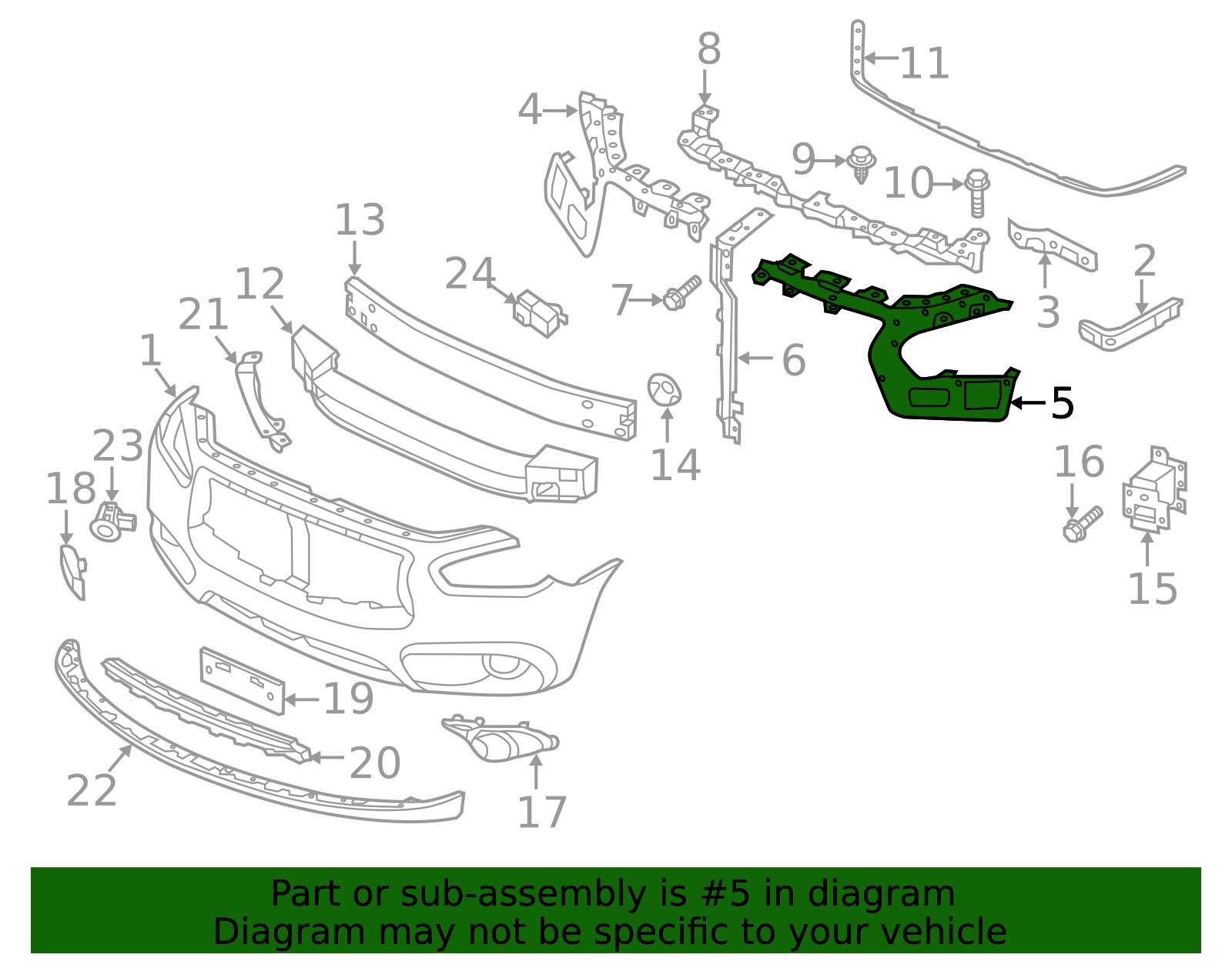 62059-9NC0A - High-Quality Bumper Cover Reinforcement for 2016-2020 ...