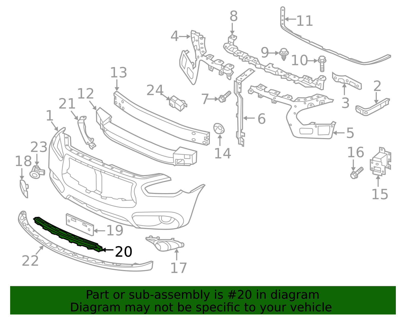 2016-2020 INFINITI QX60 Lower Grille 620749NC0A | Infiniti Parts