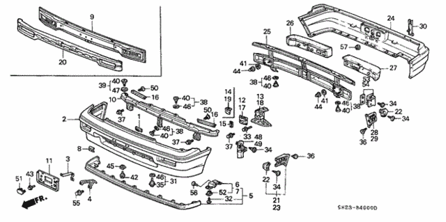 Bumper for 1988 Honda CRX #0
