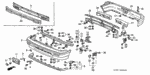 90105SF1000 - Interior/Bumper: SCREW, CORNER SLIDE TAPPING for Honda Image