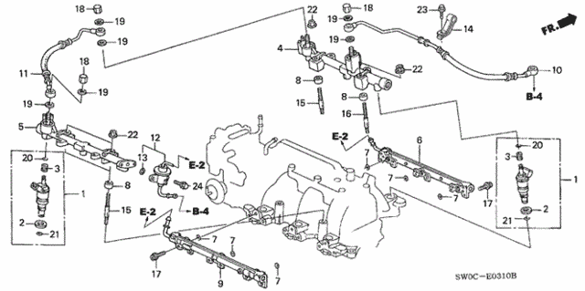 Fuel Injector (1) for 2003 Acura NSX #0