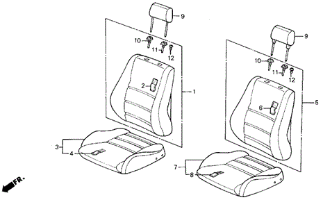 Front Seat for 1987 Acura Integra #0