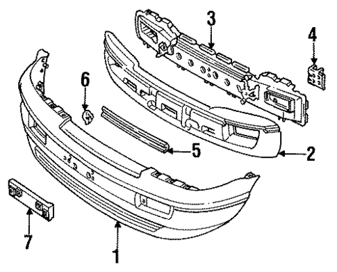 Front Bumper for 1994 Mitsubishi Expo #0
