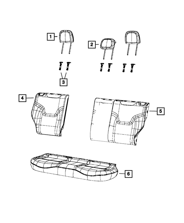 « 7CD69PXRAA – Interior Trim : Dossier De Siège Arrière Housse pour Mopar Image »