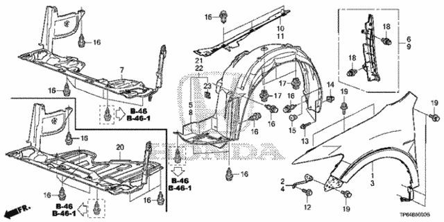 Front Fenders for 2012 Honda Crosstour #0