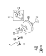 68125123AA - : Brake Booster Check Valve Grommet for Dodge: Hornet | Fiat: 500L, 500X | Jeep: Renegade | Ram: ProMaster City Image