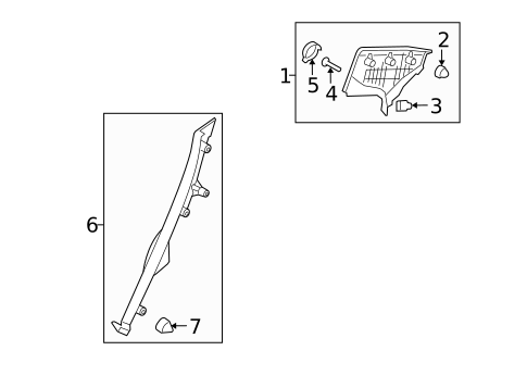 Interior Trim - Quarter Panels for 2009 Kia Rio #0