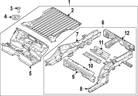 Rear Floor & Rails for 2024 Ford Maverick #0