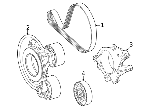 Belts & Pulleys for 2024 Mercedes-Benz AMG&reg; GT 63 S E Performance #0