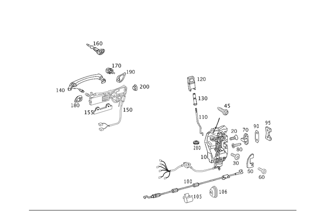 2207205735 - Front Doors: Lock for Mercedes-Benz Image image
