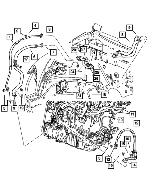 Air Conditioner and Heater Plumbing for 2006 Chrysler PT Cruiser #0