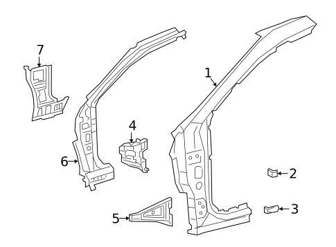 Hinge Pillar for 2020 Toyota Avalon #0