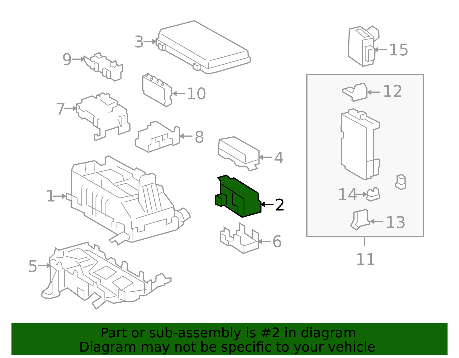 2010-2019 Toyota 4Runner - Fuse \u0026 Relay Box, image size:1600x1249