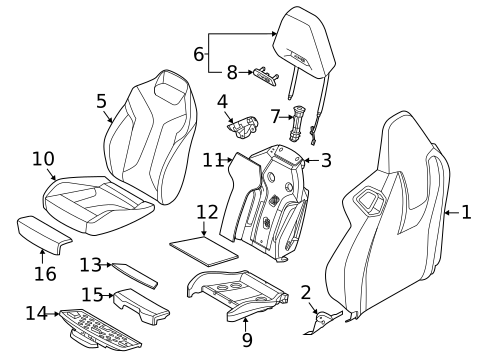 Front Seat Components for 2025 BMW 840i Gran Coupe #8