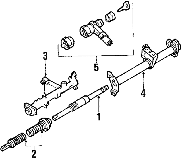1264600409 - Steering: Lower Shaft for Mercedes-Benz Image