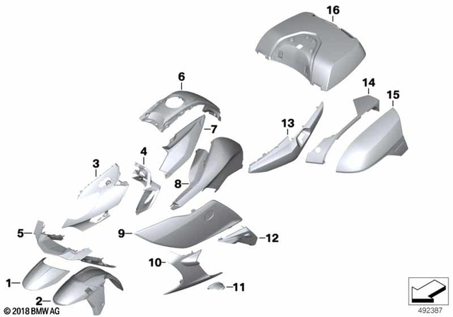 46638522858 - : Tank Trim, Right for BMW-Motorrad Image