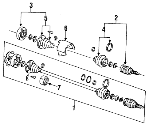 Front Axle for 1991 Volkswagen Golf #0